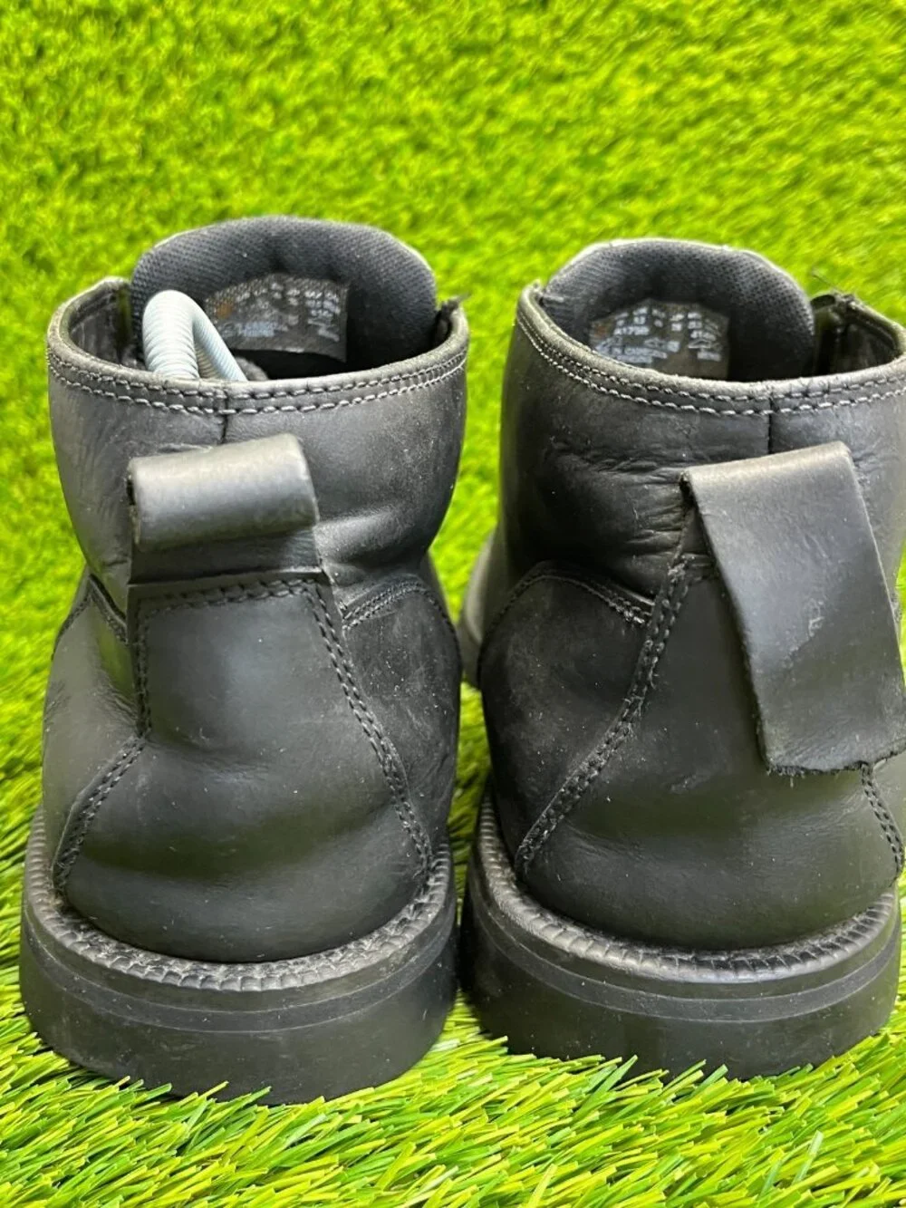 Timberland Grantly Mens Size 10 Black Classic Leather Lace Up Chukka Boots Shoes